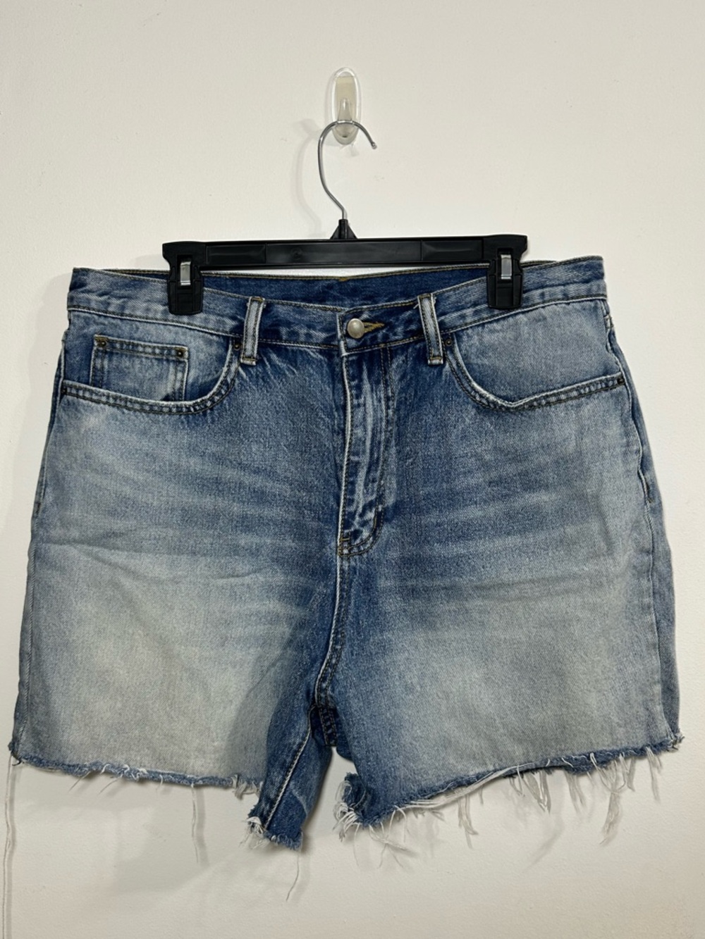 MNML Washed Blue Denim Cutoff Men Shorts